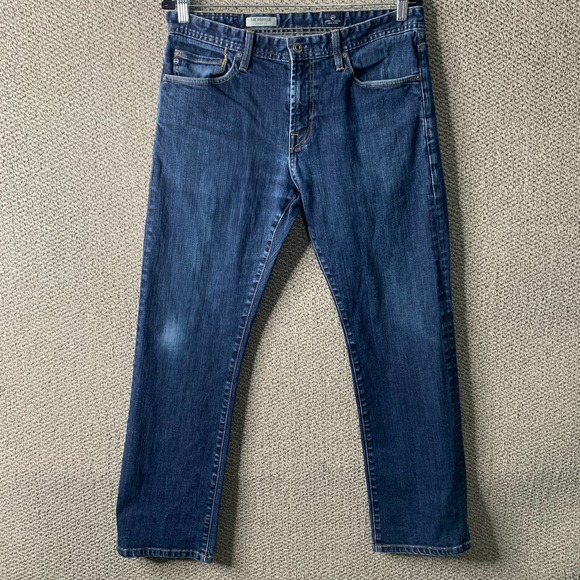 AG Adriano Goldschmied Mens Jeans 33X34 Blue Denim Dark Wash Protege Straight - Picture 1 of 10